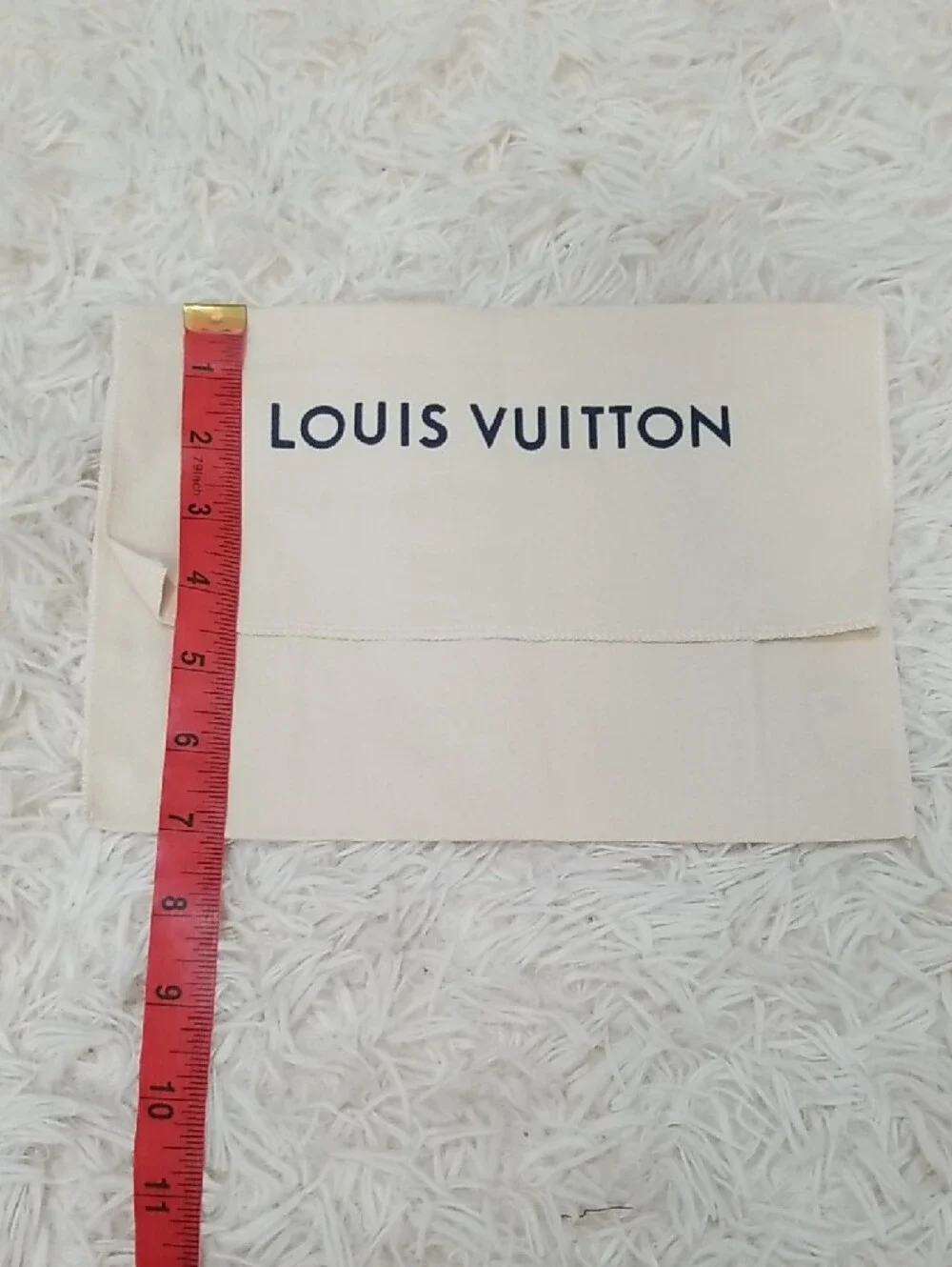 Louis Vuitton Cream Dust Cover with Navy Logo